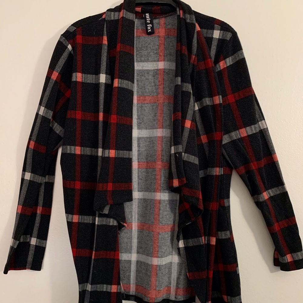 Red/black cardigan